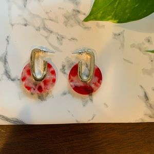 Acrylic and gold earrings